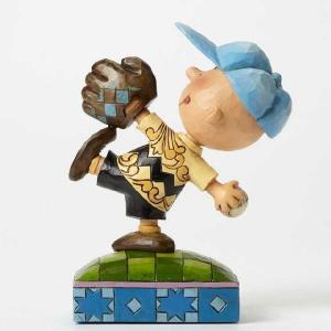 チャーリー ブラウン -Baseball-PEANUTS JIM SHORE ピーナッツ ジムショアスヌーピー Snoopy フィギュア 置物 彫像 #4043619｜renaissance-gift