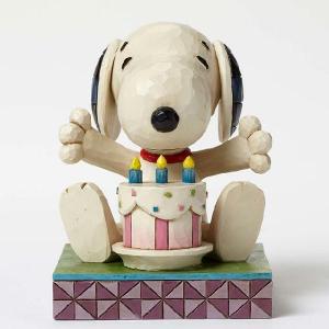 スヌーピー -Birthday Cake-PEANUTS JIM SHORE ピーナッツ ジムショアスヌーピー Snoopy フィギュア 置物 彫像 #4049417｜renaissance-gift