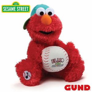 動くぬいぐるみ セサミストリート エルモ 乳幼児からOK Elmo Baseball Player GUND #4059119｜renaissance-gift