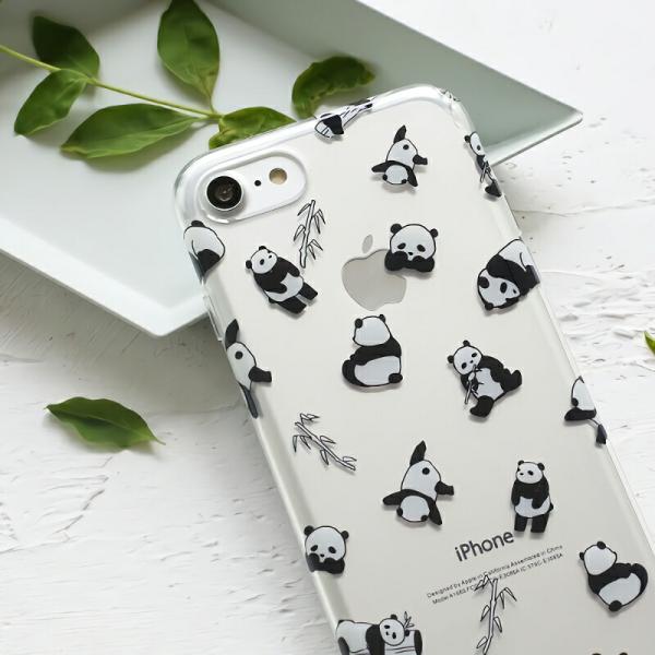 BGM iPhone 6 6s Panda Clear スマホケース Apple アップル アイフォ...