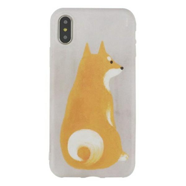 BGM iPhone X XS Shiba グレー スマホケース Apple アップル アイフォン ...