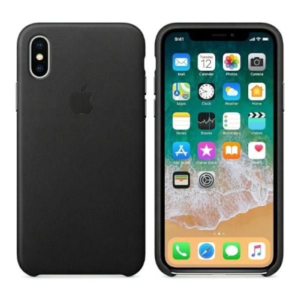 【純正品】iPhone X / XS レザーケース ブラック Apple 10 アイフォン ケース ...