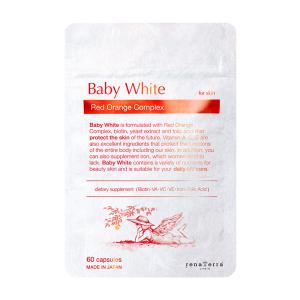 【公式】美容サプリメント「Baby White」ベイビーホワイト 60粒 植物性カプセル 無添加 レッドオレンジコンプレックス・酵母・ビタミンエース ACE・葉酸・鉄