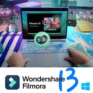 Filmora 13 Windows アカデミック 永続ライセンス ダウンロード版 動画編集ソフト 高品質 動画素材 Youtube ムービー 動画、画像、音楽ソフト