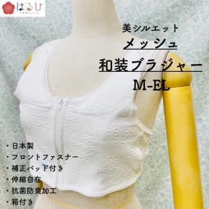 和装 メッシュ ブラジャー 白 日本製 補正下...の詳細画像1