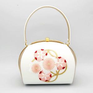 成人式　バッグ　桜 振袖用 草履バッグセット 成人式（フリーサイズ シャンパンゴールド台