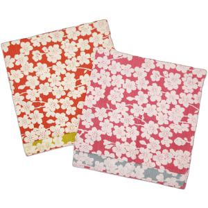むす美 風呂敷 伊砂文様 両面 しだれ桜 48cm チーフ 綿 日本製 ランチ お弁当包み 和柄 和雑貨 クリックポスト全国一律185円対応可能