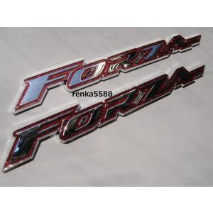 フォルツァ FORZA MF06 MF08 メッキ レッド エンブレム セット｜renka09165588