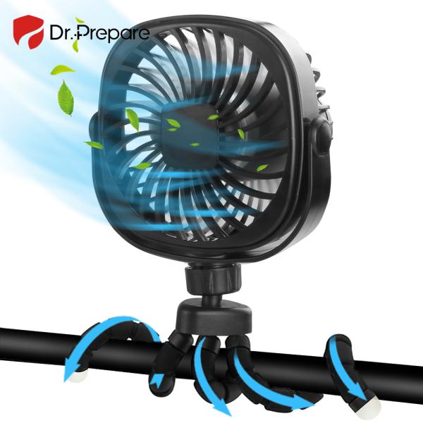 DR.PREPARE ベビーカー USB ミニ扇風機 強力 静音 節電 USB 卓上扇風機 三脚 ス...