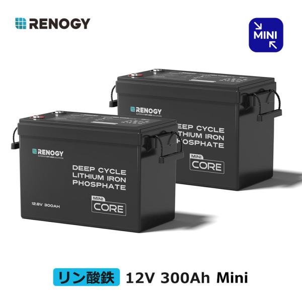 【2set】RENOGY 12V 300Ah リン酸鉄 リチウムイオンバッテリー Mini 軽量 大...