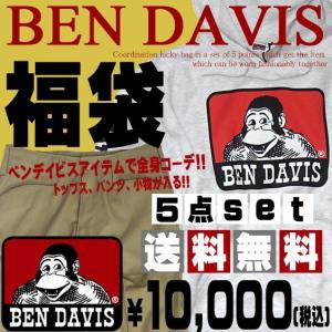 BEN DAVIS 福袋 メンズ 5点セット ベンデイビス トップス類、パンツ類、小物などが入った5点セット福袋 当店オリジナル企画 BEN-102