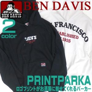 BEN DAVIS プルオーバーパーカー ベンデイビス パーカー メンズ スウェット ゆったりめ BEN'Sロゴ 商品番号 BEN-1099｜renovatio