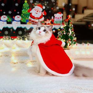 猫の服 犬の服 クリスマス ポンチョコート 冬 ドッグウェア