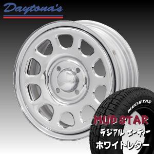 送料無料 マッドスター A/T ホワイトレター 145/80R12LT 80/78N 6PR デイトナ クローム 軽トラック ハイゼット キャリー N-VAN｜rensshop