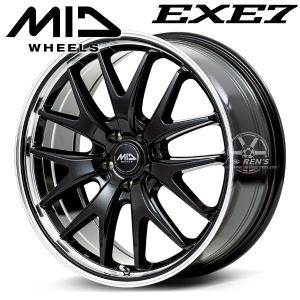 送料無料 90系ノア VOXY ヴォクシー ボクシー MID EXE7 グロスブラックラインポリッシュ 215/45R18 安心のピレリタイヤ ホイール4本SET｜rensshop