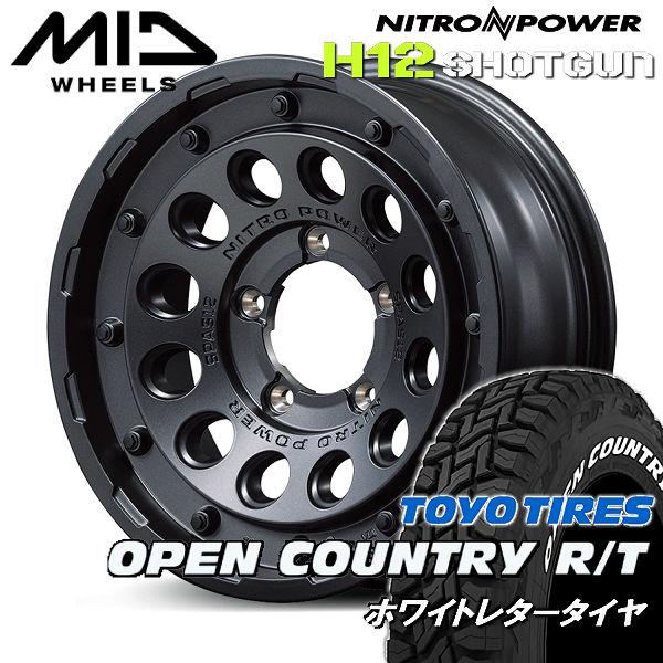 送料無料 ジムニーシエラ MID ナイトロパワー H12 SHOTGUN バレルブラック 215/6...