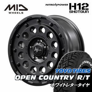 送料無料 ライズ ロッキー ナイトロパワー H12 ショットガン バレルブラック 215/65R16 TOYO オープンカントリー R/T ホワイトレタータイヤ｜rensshop