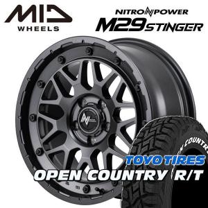 送料無料 デリカD:5 等に ナイトロパワー M29 STINGER バレルブラック 225/70R16 TOYO オープンカントリー R/T ホワイトレター｜rensshop