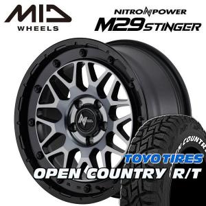 送料無料 デリカD:5 等に ナイトロパワー M29 STINGER ブラッククリア 225/70R16 TOYO オープンカントリー R/T ホワイトレター｜rensshop