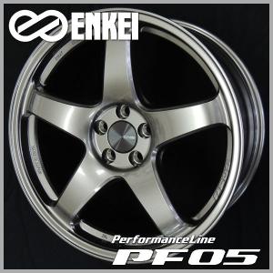 送料無料 ENKEI パフォーマンスライン PF05 ダークシルバー 17inch 7.0J +45 5H PCD114.3 国産ホイール 4本 スイフトスポーツ などに｜rensshop