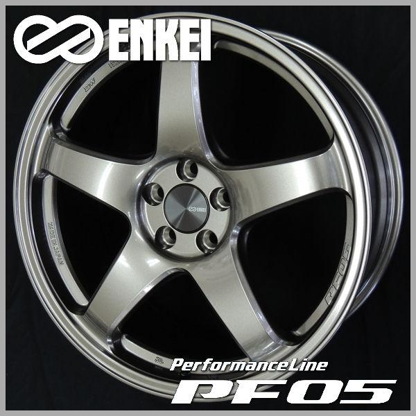 送料無料 ENKEI パフォーマンスライン PF05 ダークシルバー 17inch 7.0J +45...