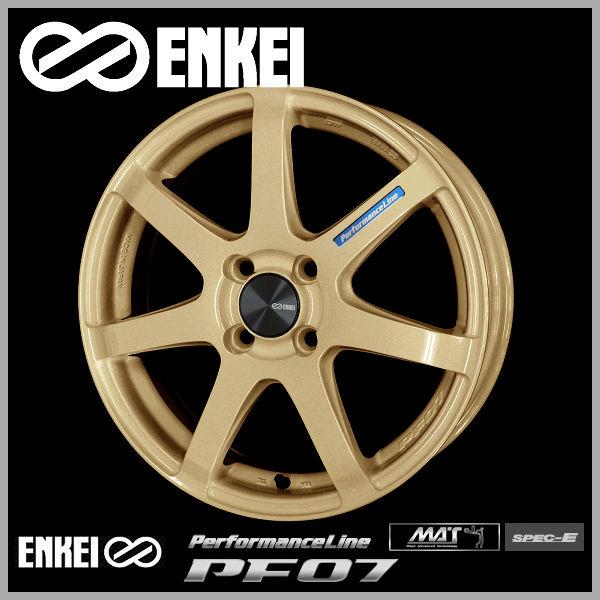 送料無料 ENKEI エンケイ パフォーマンスライン PF07 ゴールド 16インチ 165/50R...