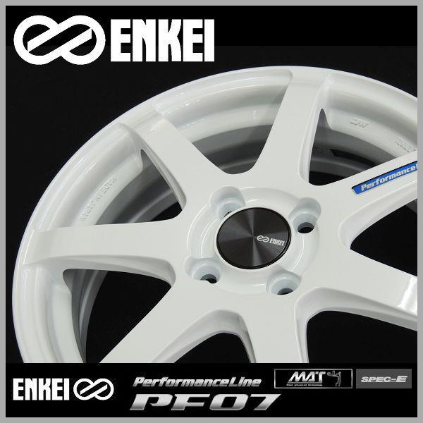 送料無料 ENKEI エンケイ パフォーマンスライン PF07 ホワイト 16インチ 165/50R...