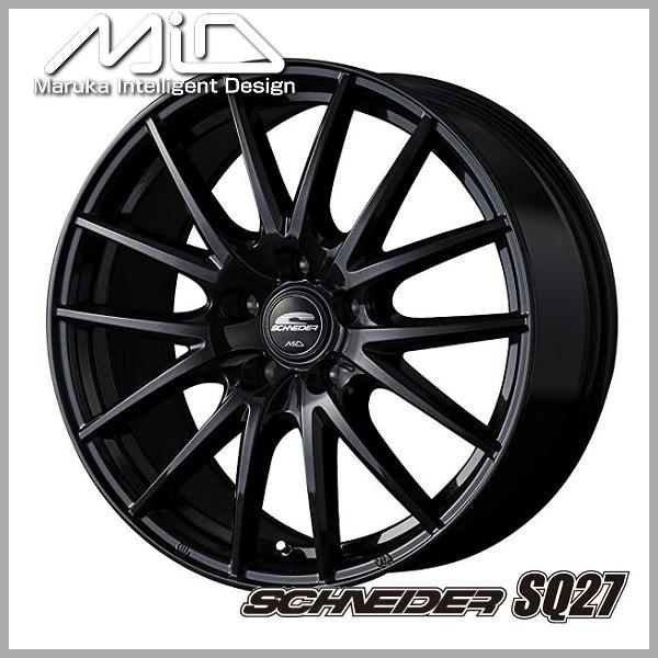 送料無料 セレナ C25~C27まで シュナイダーSQ27 メタリックブラック 205/50R17 ...