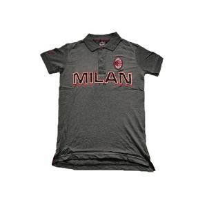 ポロシャツ ACミラン AC MILAN クラブロゴ チーム名 文字入り 半袖 グレー Mサイズ 限定1点 正規品 サッカー イタリア セリエA 輸入｜rensyugi