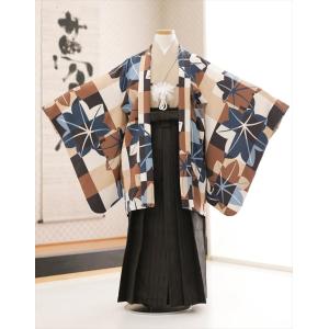 子供用 袴 10歳 男の子 着物レンタル ジュニア 紋付袴 d1052 フルセット 小学校