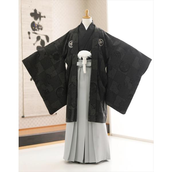 10歳 男の子 着物レンタル ジュニア 紋付袴 d1100 フルセット 小学校卒業式 イベント 人気...