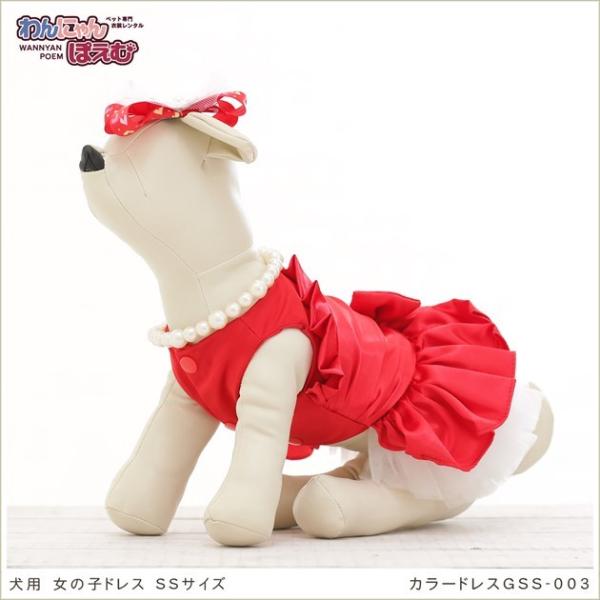 犬のドレスレンタル 小型犬 女の子 gss-003ペット衣装 カラードレス 洋装 往復送料無料 高級...