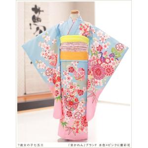 7歳 女の子 七五三 正絹 着物レンタル j7366 フルセット 上質 753 子供
