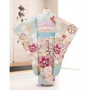 7歳 女の子 七五三 正絹 着物レンタル j7366 フルセット 上質 753 子供