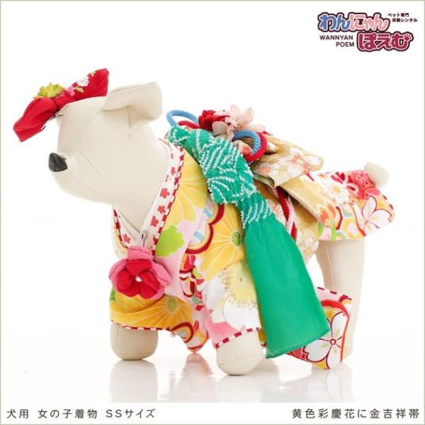 犬の着物レンタル 小型犬 女の子 kssr-004 ペット衣装 振袖 往復送料無料 高級生地 かわい...