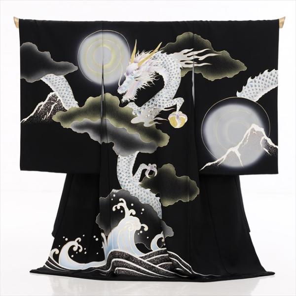 高級正絹 京友禅 辰 産着レンタル 男の子 お宮参り お食い初め md2069 プレミアム 着物レン...