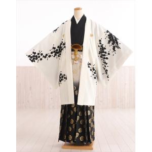 成人式 男 袴レンタル mo218s 紋付袴フルセット 男性着物 羽織袴 メンズ 正月 １月 人気 おしゃれ「モダンクラシック」白地シンプルモダンアート