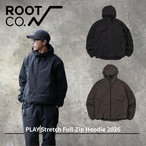 ROOT CO. PLAY Stretch Full-Zip Hoodie 2026 ルートコー フ...