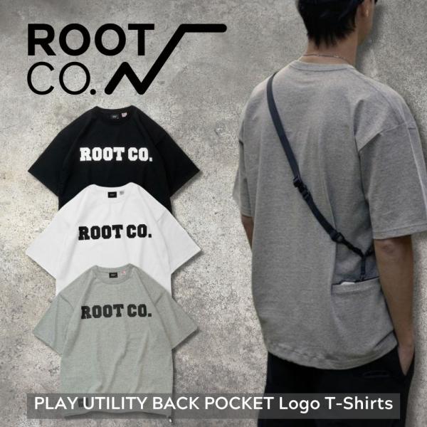 ROOT CO. ルート PLAY UTILITY BACK POCKET Logo T-Shirt...