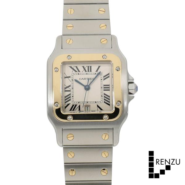 [中古]カルティエ サントス ドゥ カルティエ ガルベ ウォッチ LM W20011C4 アイボリー...