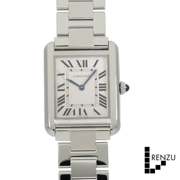 [中古]カルティエ タンク ソロ ウォッチ SM W5200013 シルバー レディース 腕時計 送...
