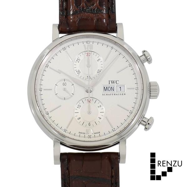 [中古]IWC ポートフィノ クロノグラフ IW391027 シルバー メンズ 腕時計 送料無料