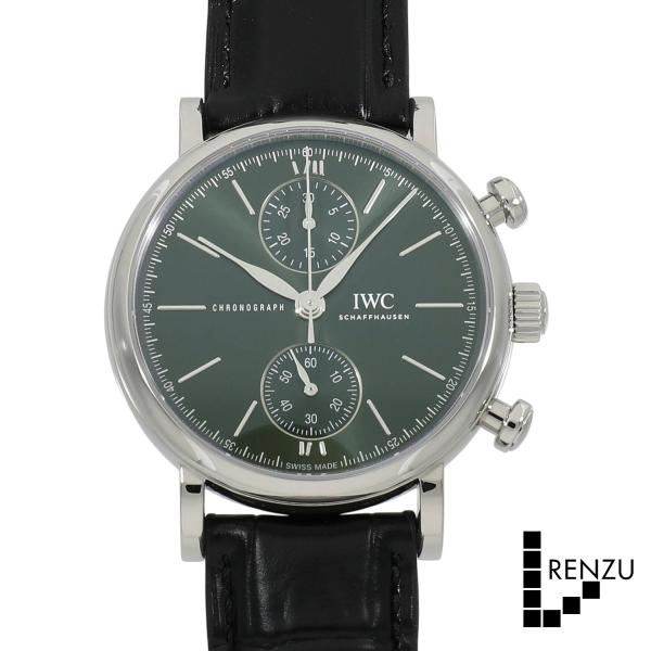 [中古]IWC ポートフィノ クロノグラフ 39 IW391405 グリーン メンズ 腕時計 送料無...