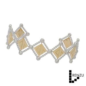 [中古]ルイヴィトン グレシャス グラフィック ブレスレット ホワイトゴールド×イエローゴールド 送料無料
