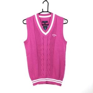 SALE60%OFFCallaway キャロウェイ ニットベスト ピンク×白