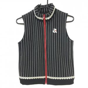 訳あり＊PEARLY GATES パーリーゲイツ テーラードジャケット 黒×白 淵