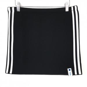 アディダス ニットスカート 黒×白 シンプル サイド3ライン ADICROSS レディース M ゴルフウェア adidas （美品）／70%OFF価格｜reonard