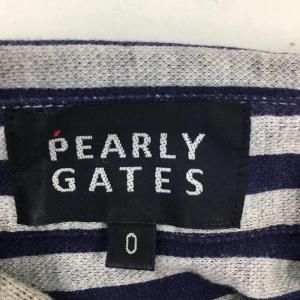 パーリーゲイツ 七分袖シャツ ネイビー×白 ス...の詳細画像3