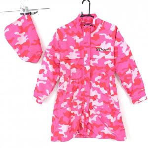 PUMA ゴルフ　レディース レインウェア Mサイズ ピンク 花柄 PUMA（プーマ） レインウェア(2WAYジャケット×パンツ) ピンク 袖着脱可