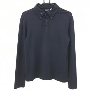 DESCENTE GOLF デサントゴルフ 長袖ポロシャツ ブルーパープル系